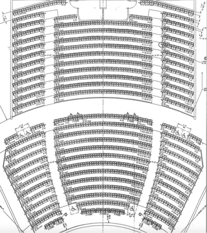Performing Arts Center seating chart